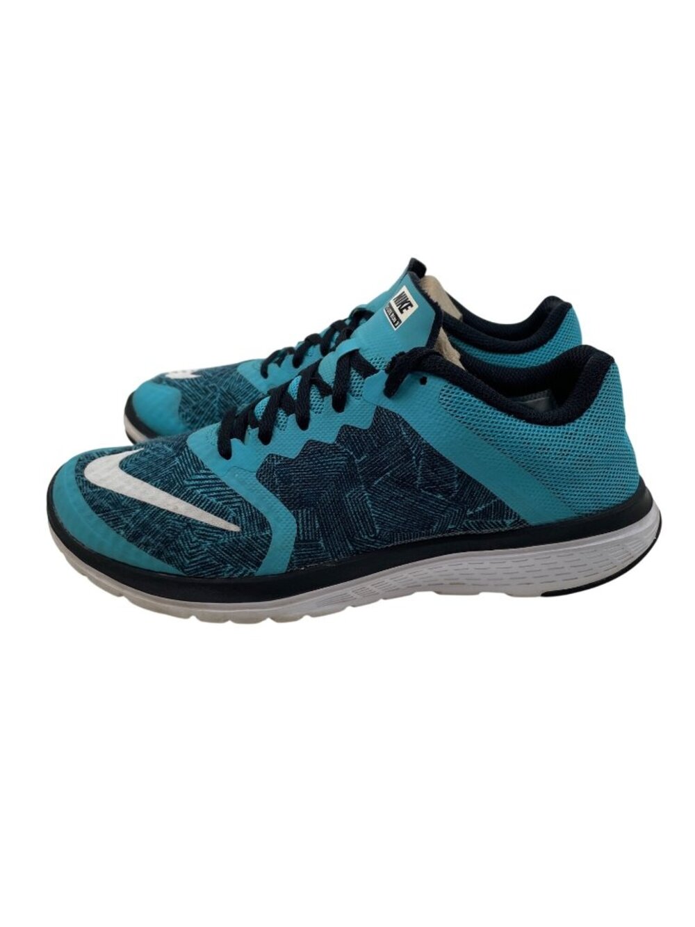 Nike FS Lite Run 3 Black Blue Women’s Size 8 Athletic Running Shoes 819167-401